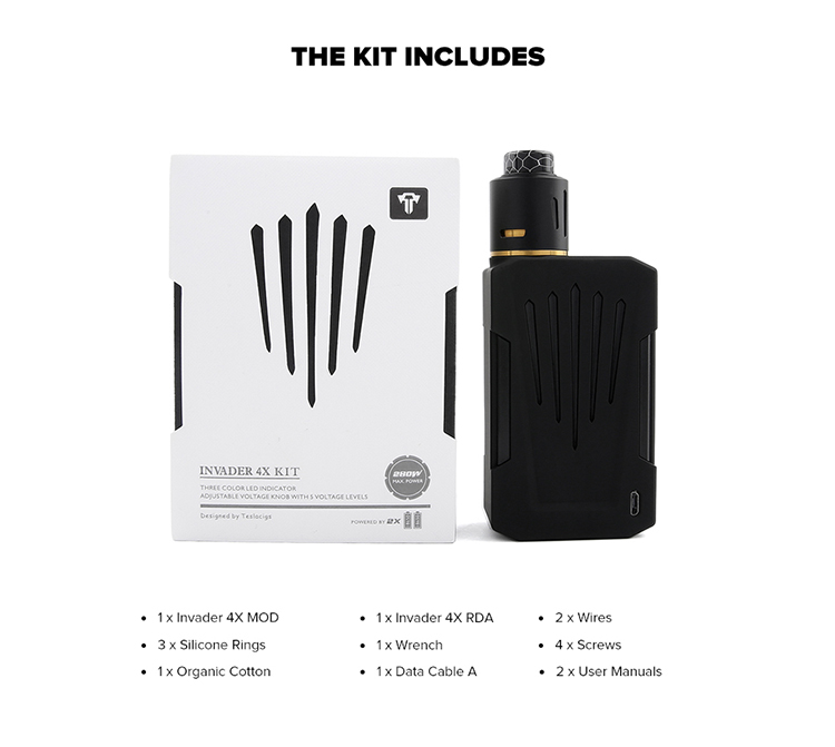 Teslacigs Invader 4X 280W Starter Kit Teslacigs Invader 4X 280W Starter Kit