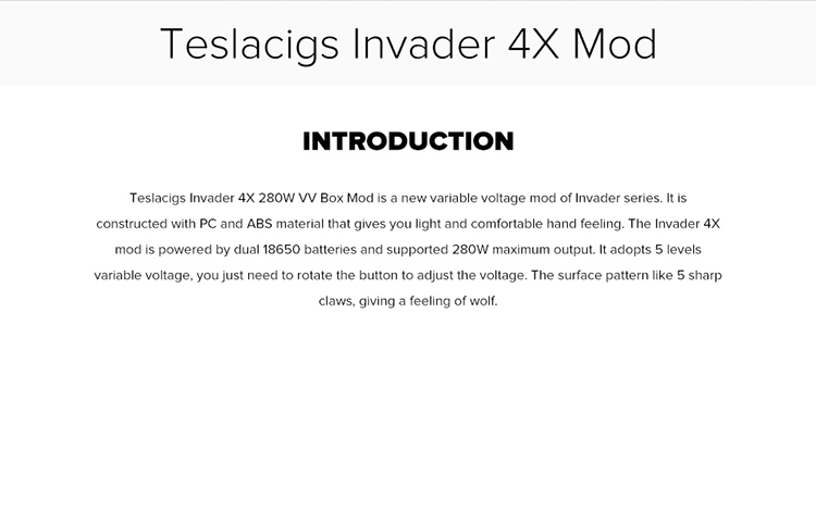 Teslacigs Invader 4X Mod Teslacigs Invader 4X Mod