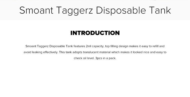 Smoant Taggerz Disposable Tank Smoant Taggerz Disposable Tank