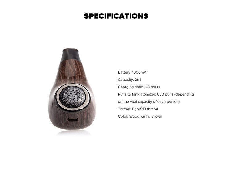 Kamry Turbo K Pipe Vape Kit 1000mAh
