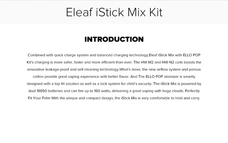 Eleaf iStick Mix Kit Eleaf iStick Mix Kit