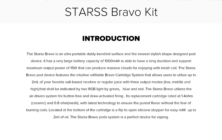 STARSS Bravo Pod Kit
