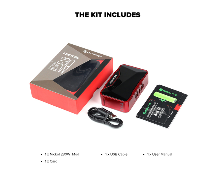Dovpo Nickel 230W TFT Screen Box Mod Dovpo Nickel 230W TFT Screen Box Mod