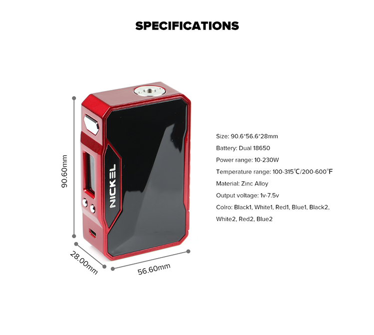 Dovpo Nickel 230W TFT Screen Box Mod Dovpo Nickel 230W TFT Screen Box Mod