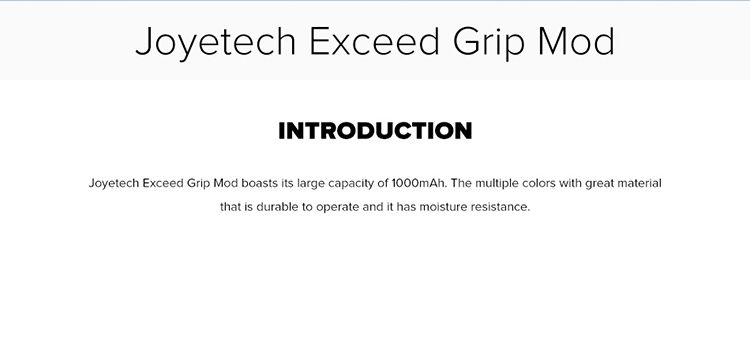 Joyetech Exceed Grip Mod 1000mAh Joyetech Exceed Grip Mod 1000mAh