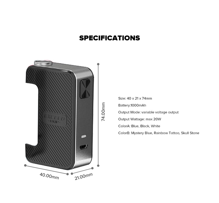 Joyetech Exceed Grip Mod 1000mAh Joyetech Exceed Grip Mod 1000mAh