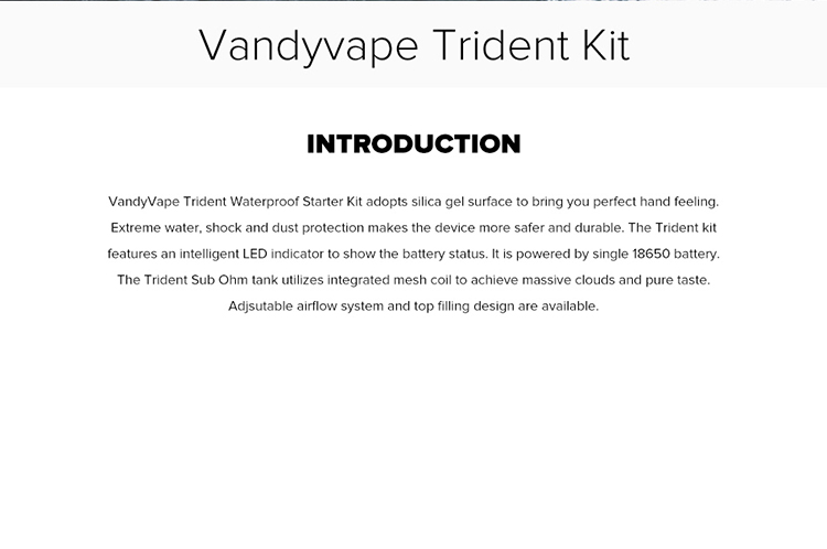 Vandy Vape Trident Waterproof Starter Kit