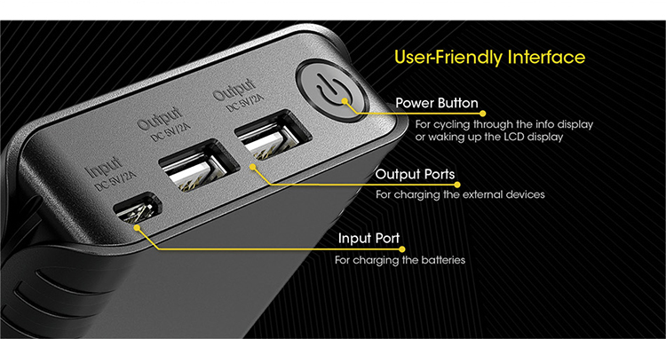 Nitecore F4 Li-ion Battery Charger 
