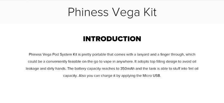 Phiness Vega Pod System Kit