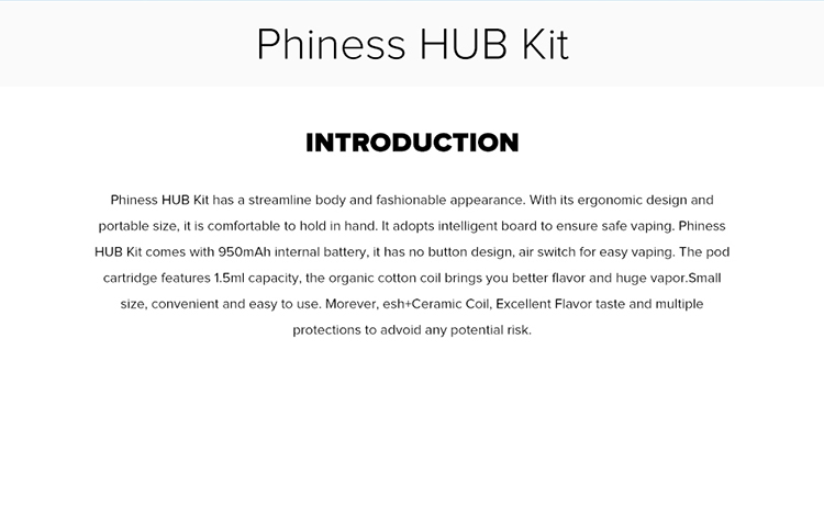 Phiness HUB Pod System Kit Phiness HUB Pod System Kit