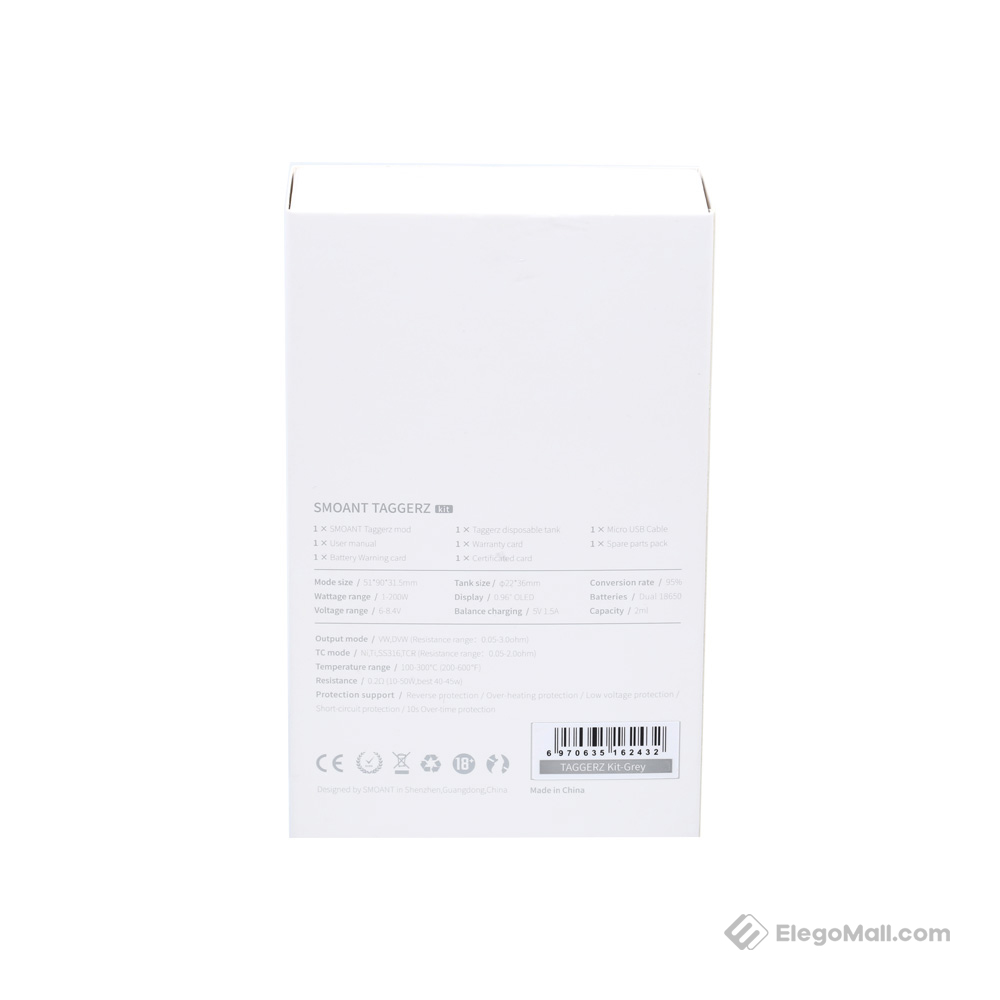 Smoant Taggerz 200W Starter Kit with Taggerz Disposable Tank