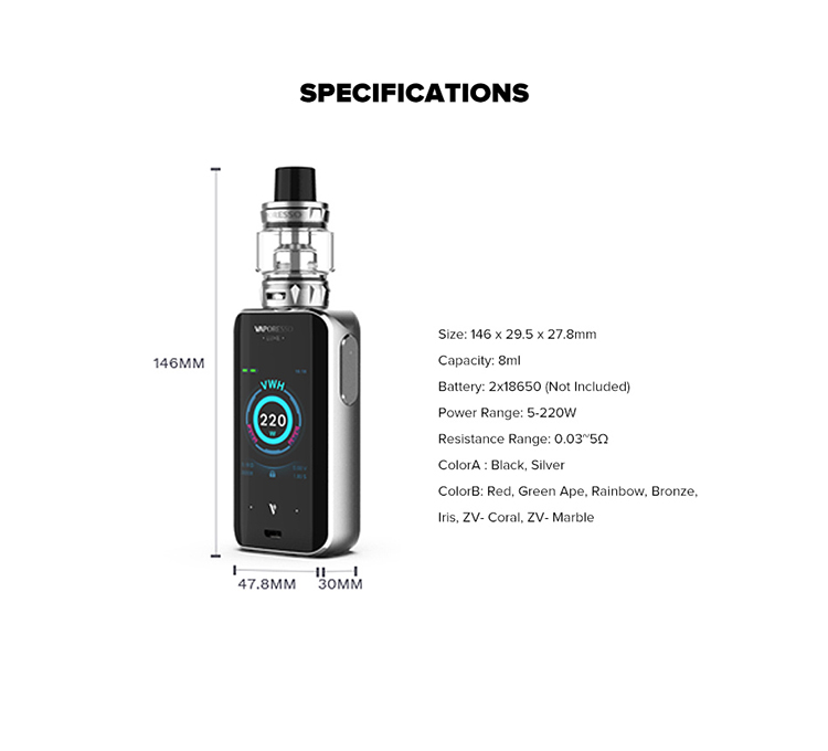 vaporesso luxe-s 220W starter kit
