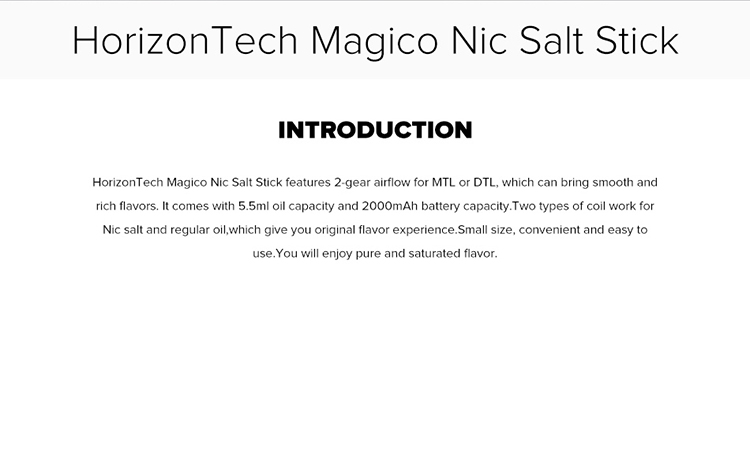 HorizonTech Magico Nic Salt Stick