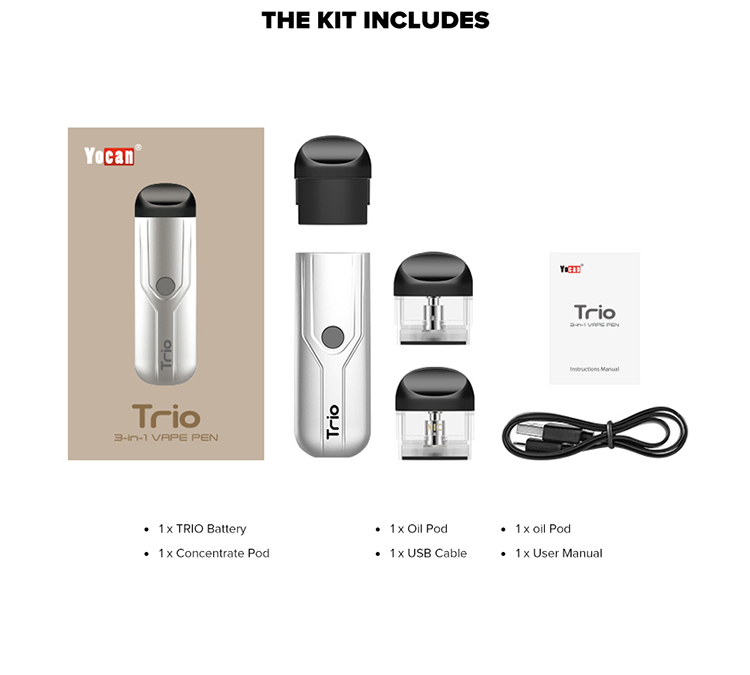 Yocan TRIO 3-in-1 Vape Pen Kit