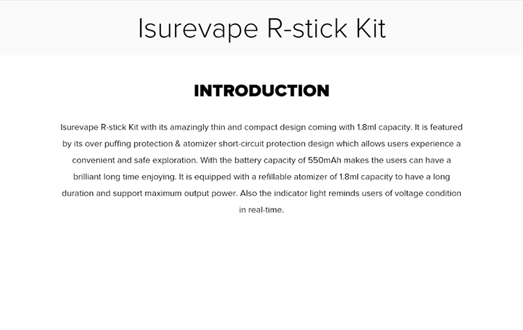 Isurevape R-stick Pod System Kit
