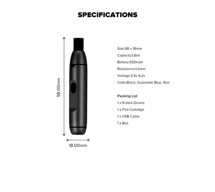 Isurevape R-stick Pod System Kit