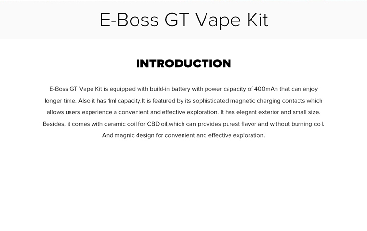 E-Boss GT Vap Pen Kit E-Boss GT Vap Pen Kit