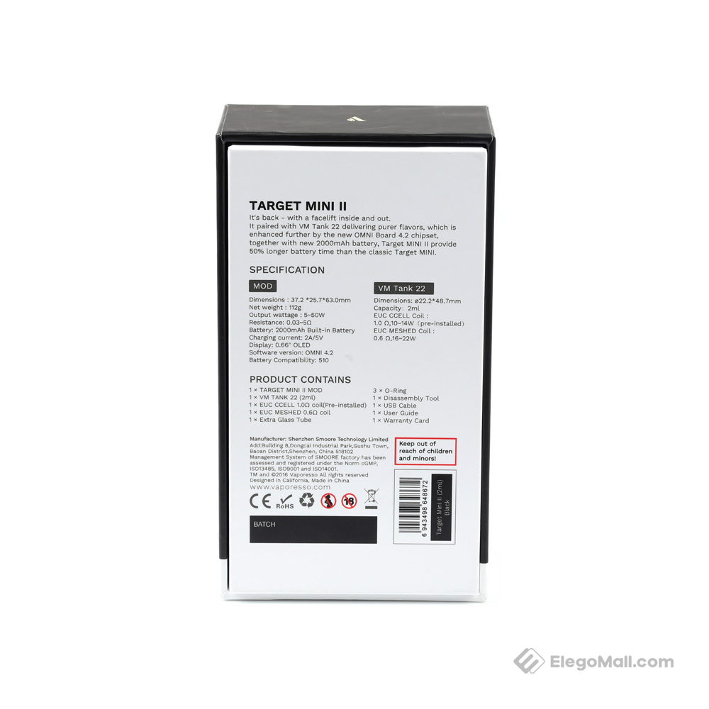 Vaporesso Target Mini 2 Starter Kit 2000mAh with VM Tank 2ml