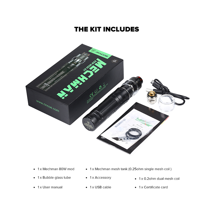 Rincoe Mechman 80W Pod System Mesh Kit