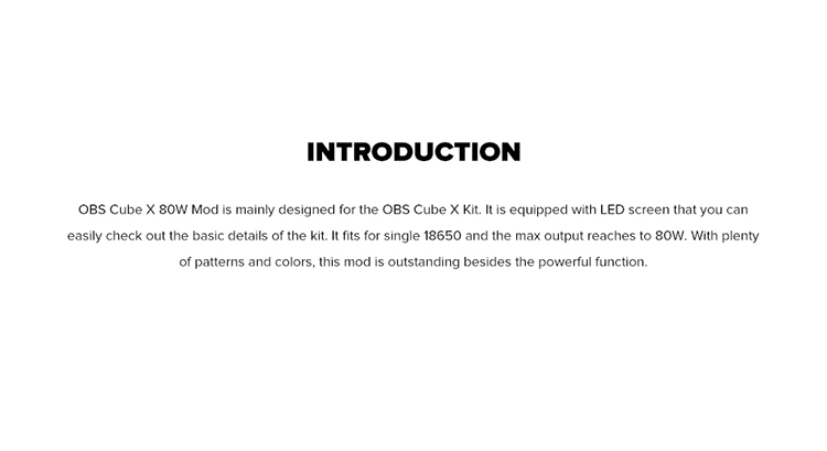 OBS Cube X 80W Mod OBS Cube X 80W Mod