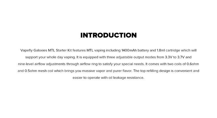 Vapefly Galaxies MTL Starter Kit