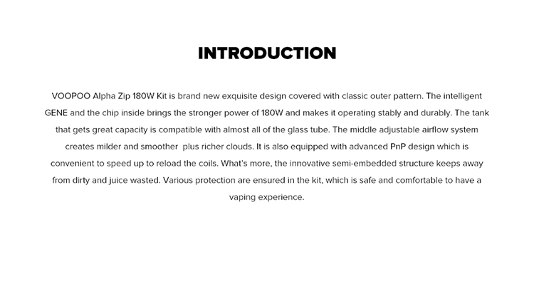 VOOPOO Alpha Zip 180W Kit VOOPOO Alpha Zip 180W Kit