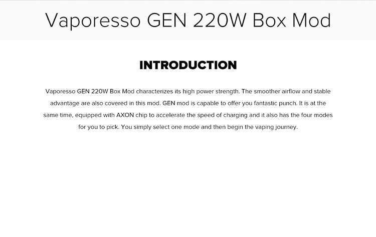 Vaporesso GEN 220W Box Mod