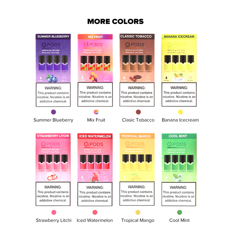 QPODS Salt Nic Oil Cartridge QPODS Salt Nic Oil Cartridge