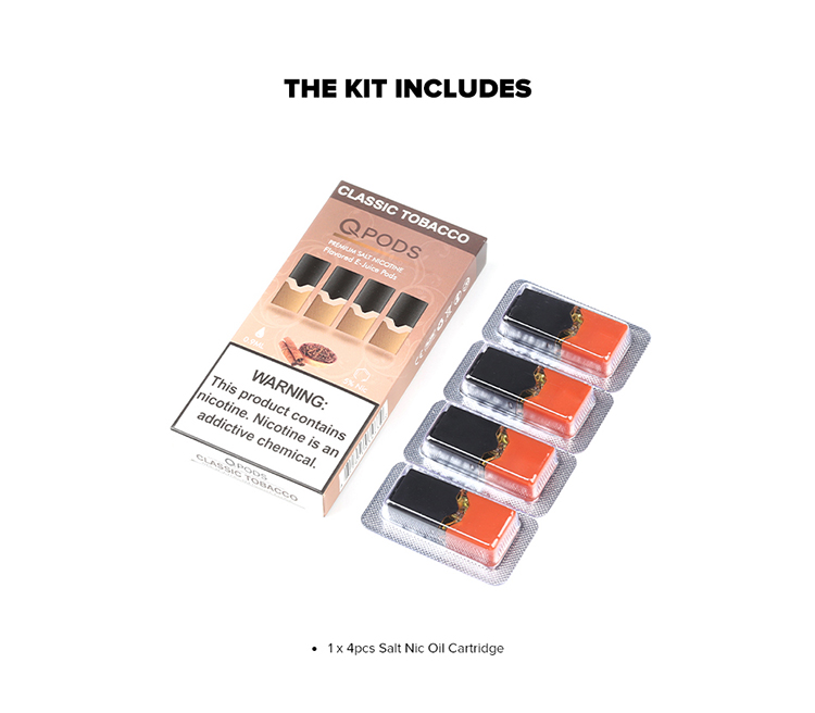 QPODS Salt Nic Oil Cartridge QPODS Salt Nic Oil Cartridge