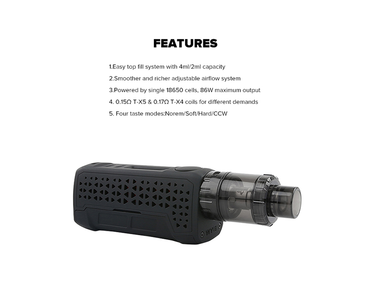 Teslacigs WYE II 86W Starter Kit Teslacigs WYE II 86W Starter Kit