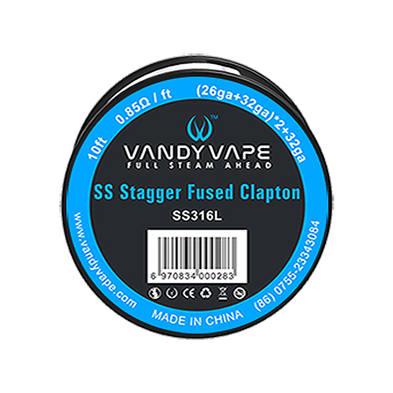 Vandyvape Resistance Wire Stagger Fused Clapton SS316L Vape Wires EW