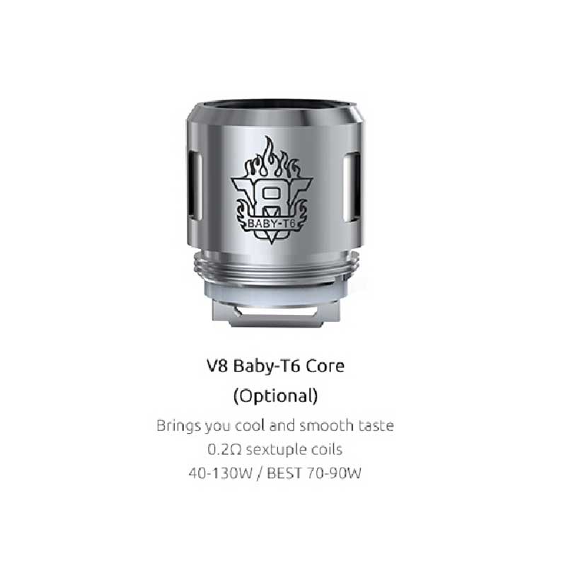SMOK V8 Baby-T6 Core 0.2ohm Sextuple Coils for TFV8 Baby (5pcs/pack)