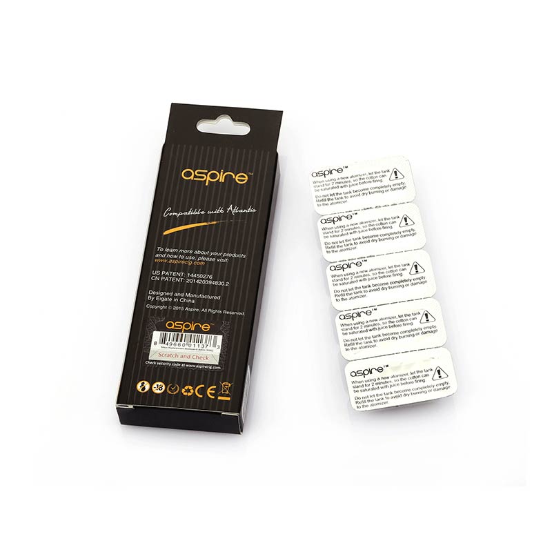 Aspire Triton/Triton 2 Kanthal Coils 1.8ohm for 10-13W (5 pcs)