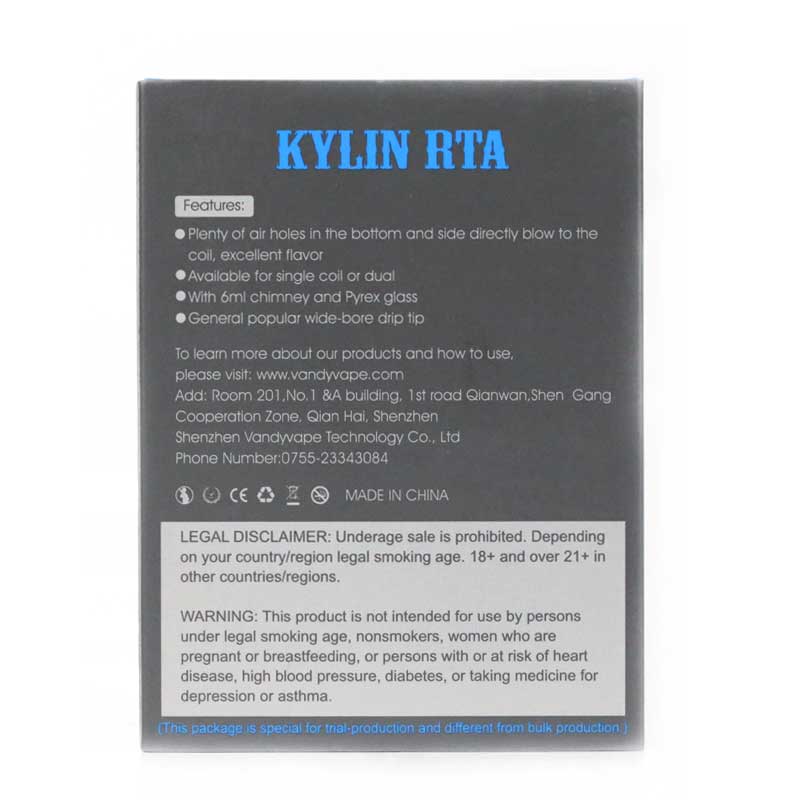 Vandy Vape Kylin RTA - 2.0/6.0ml